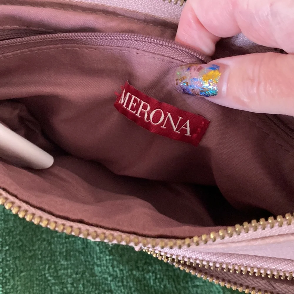 Merona blush/lavenderand gold clutch - Picture 5 of 9